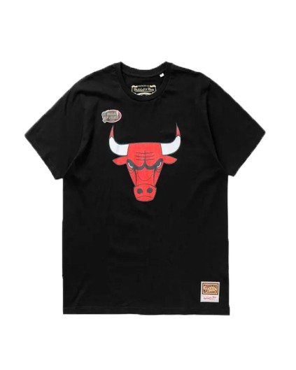 Camiseta NBA Team Logo Tee Chicago Bulls Negra