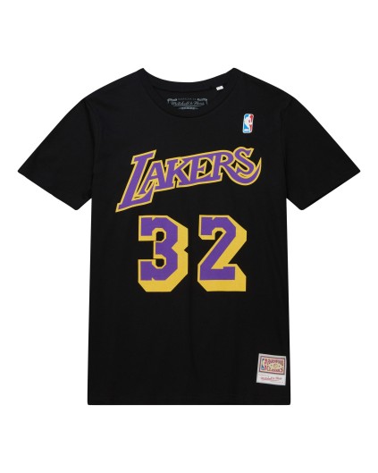 Camiseta Negra N&N NBA Magic Johnson Lakers